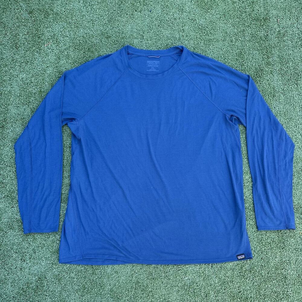 Patagonia Capilene Cool Trail Long Sleeve Shirt Men’s XL Blue Hiking Running